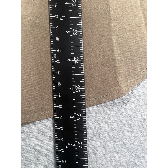 St. John size S brown button down blouse top sleeveless pockets - Picture 4 of 5